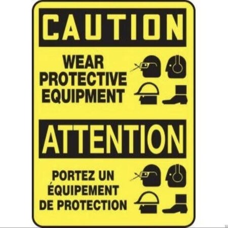 Accuform SAFETY SIGN SLOW  HIGH TRAFFIC AREA MVHR912VP MVHR912VP